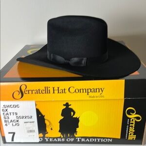 SERRATELLI 6X Felt Cowboy Hat Size 7
